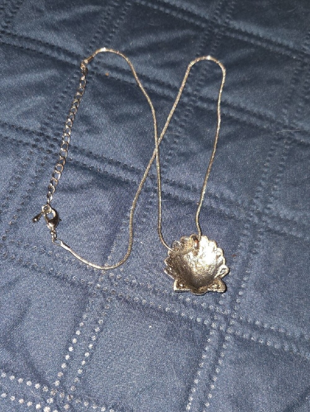 Silver Shell Pendant Necklace - Women's Jewelry - Picture 2 of 7